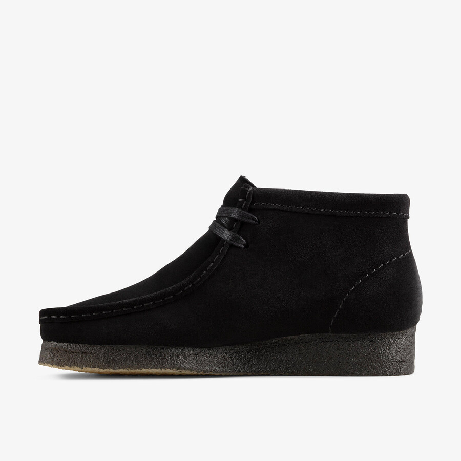 buty wallabee - czarny zamsz